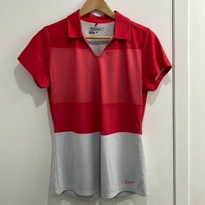 Brand new Nike size large pink and grey golf shirt